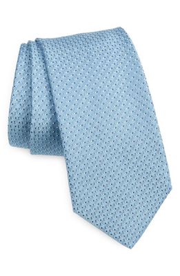 BOSS Geometric Silk Tie in Pastel Blue
