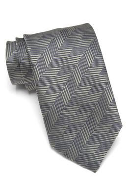 BOSS Geometric Tie in Medium Grey