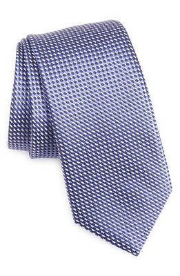 BOSS Geometric Weave Silk Tie in Light Purple