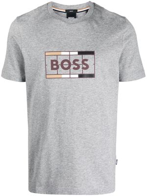 BOSS graphic logo-print T-shirt - Grey