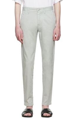 Boss Gray Tapered-Fit Trousers