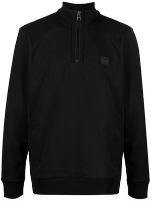 BOSS half-zip sweater - Black