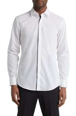 BOSS Hank Party Slim Fit Dress Shirt in White