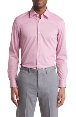BOSS Hank Stretch Dot Dress Shirt in Pink