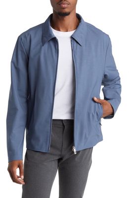BOSS Hanry Wool Blend Jacket in Open Blue