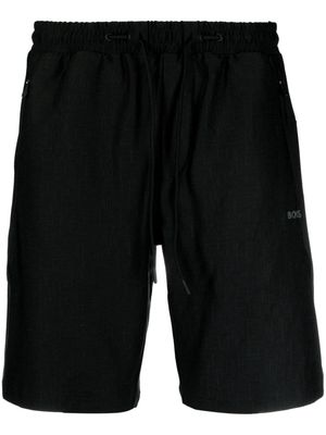 BOSS Hecon logo-print track shorts - Black