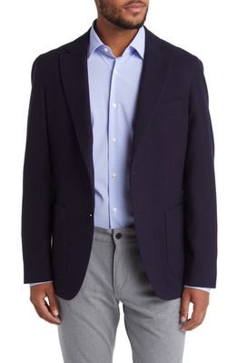 BOSS Heston Textured Wool Sport Coat in Dark Blue