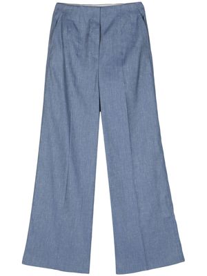 BOSS high-waist wide-leg trousers - Blue