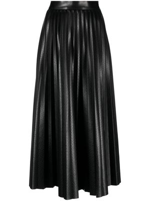 BOSS high-waisted pleated midi skirt - Black