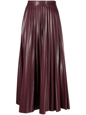 BOSS high-waisted pleated skirt - Purple