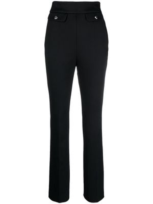 BOSS high-waisted slim-cut trousers - Black