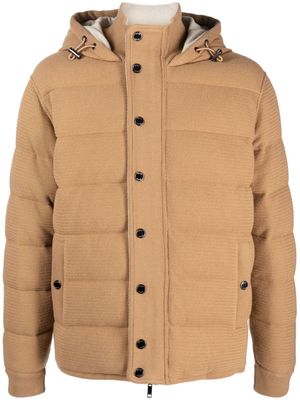 BOSS hooded padded jacket - Brown