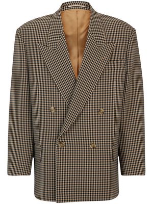 BOSS houndstooth double-breasted blazer - Neutrals