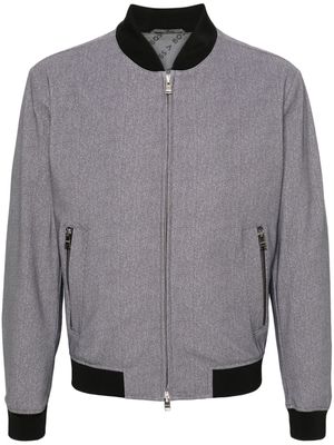 BOSS houndstooth-print zip-up jacket - Grey