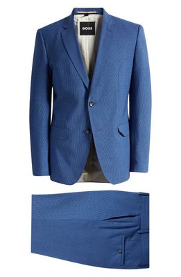 BOSS Huge Virgin Wool Suit in Open Blue