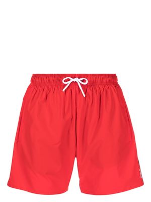 BOSS Iconic logo-print swim shorts - Red