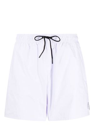 BOSS Iconic logo-print swim shorts - White
