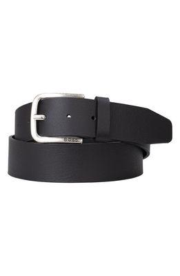 BOSS Janni Leather Belt in Black