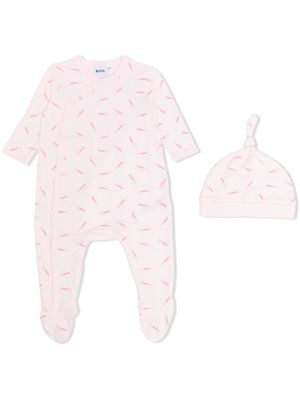 BOSS Kidswear all-over logo-print pyjamas - Pink