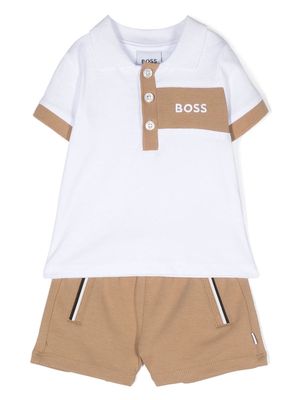 BOSS Kidswear colour-block effect tracksuit - Neutrals