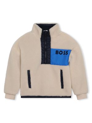 BOSS Kidswear colour-block sweatshirt - Neutrals