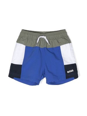 BOSS Kidswear colourblock swim shorts - Blue