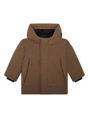 BOSS Kidswear concealed fastening coat - Brown