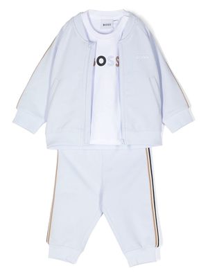 BOSS Kidswear cotton tracksuit set - Blue