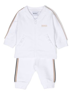 BOSS Kidswear cotton tracksuit set - White