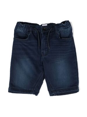 BOSS Kidswear drawstring-waist straight-leg shorts - Blue