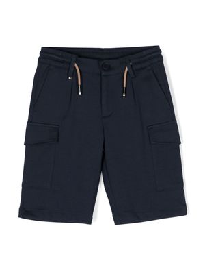 BOSS Kidswear elasticated-waistband cotton shorts - Blue