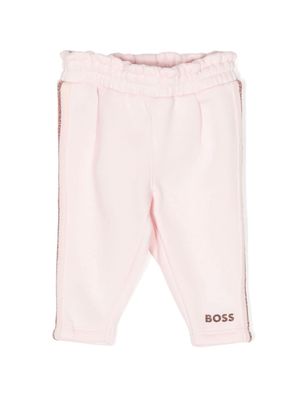 BOSS Kidswear glitter-detail track pants - Pink