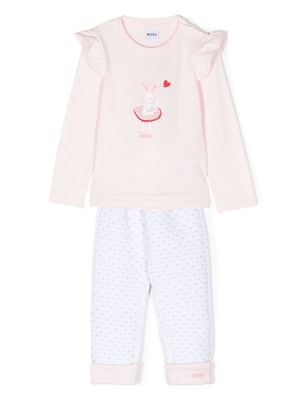 BOSS Kidswear graphic-print pyjama set - Pink