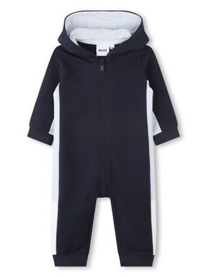 BOSS Kidswear hooded striped jumpsuit - Blue