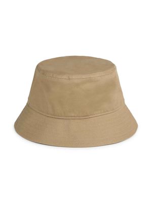 BOSS Kidswear logo-appliqué cotton bucket hat - Neutrals