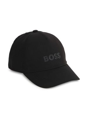BOSS Kidswear logo-appliqué curved cap - Black