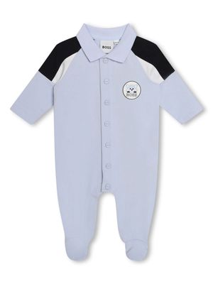 BOSS Kidswear logo-appliqué long-sleeve pajamas - Blue