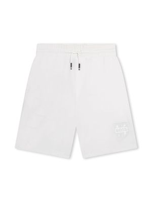 BOSS Kidswear logo-appliqué track shorts - White