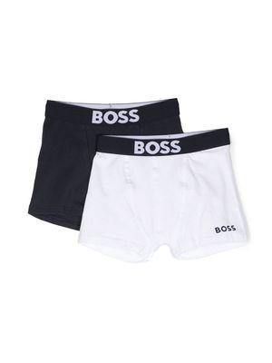 BOSS Kidswear logo-detail boxers set - Blue