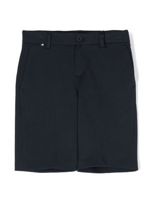 BOSS Kidswear logo-detail chino shorts - Blue