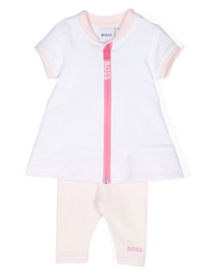 BOSS Kidswear logo-detail dress set - White