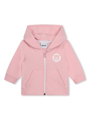 BOSS Kidswear logo-embellished jersey tracksuit - Pink