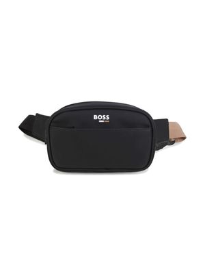 BOSS Kidswear logo-embossed belt bag - Black