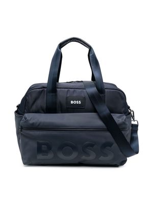 BOSS Kidswear logo-embossed changing bag - Blue