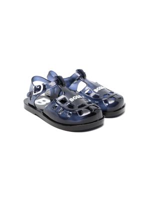 BOSS Kidswear logo-embossed jelly sandals - Blue