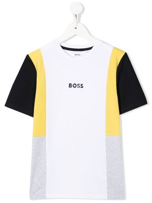 BOSS Kidswear logo-embossed short-sleeve T-shirt - White
