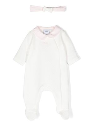 BOSS Kidswear logo-embroidered pyjama set - White