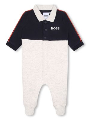 BOSS Kidswear logo-embroidered two-tone pyjamas - Grey