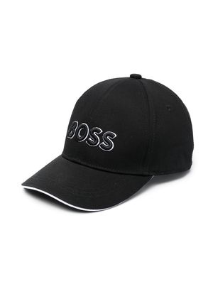 BOSS Kidswear logo-patch cap - Black