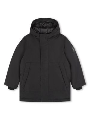 BOSS Kidswear logo-patch hoodie - Black